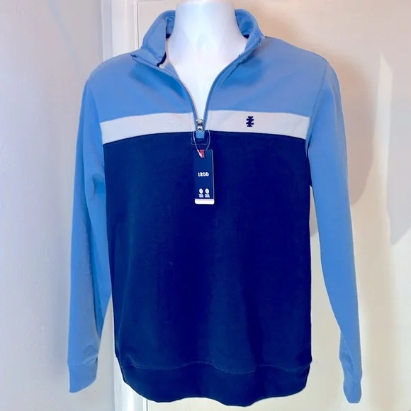 NWT IZOD Advantage Performance 1/4 Zip Fleece Sweater MED - Picture 1 of 9